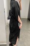 mame kurogouchi crepe deep V neck dress MM22SS DR040